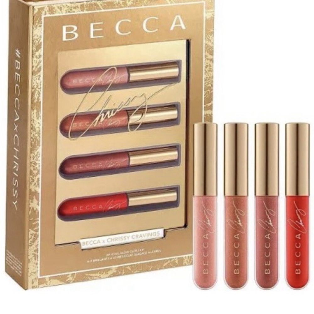 BECCA Chrissy Cravings Lip Gloss Set - Red and Pink Shades
